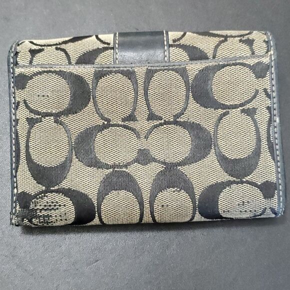 Tan and navy Coach wallet - Picture 2 of 10